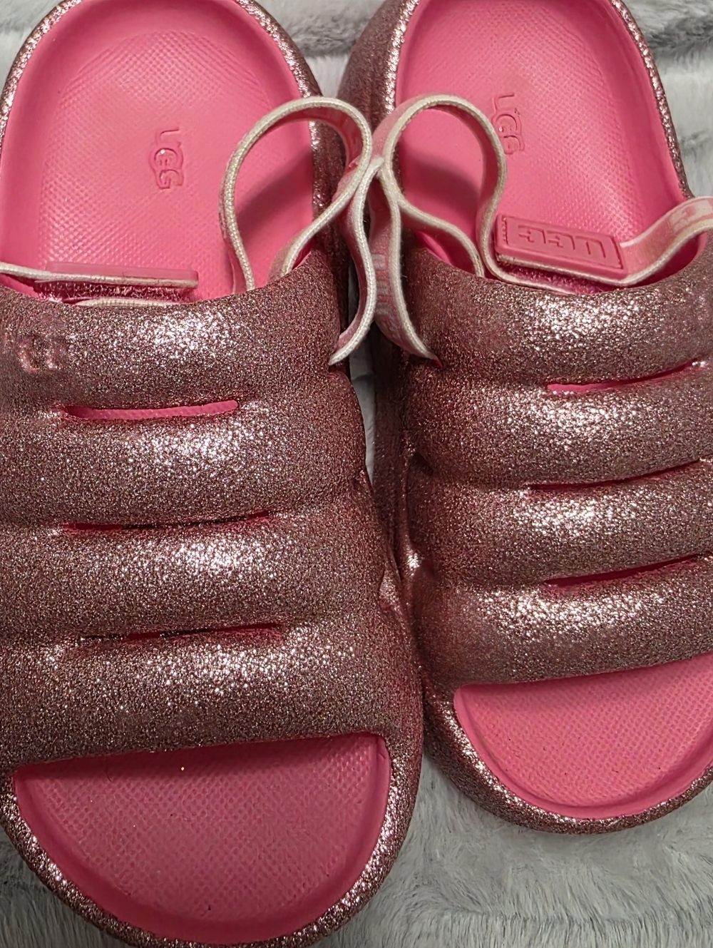 UGG K Sport Yeah Glitter Sandals Size 10 Toddler - Picture 7 of 11